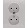 Kos Elektro System KOS Dvivietis lizdas KOS 66 žemės 16A 250V aliuminio (66036)