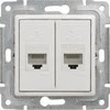 KOS Dvivietis VenA lizdas kompiuteris 2 x RJ45 balta (510467)