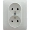 Kos Elektro System KOS Dvivietis lizdas su įžeminimu 16A, baltas (510436)