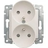 Kos Elektro System KOS Dvigubas VenA lizdas įžeminimo 16A 250V, balta (510447)
