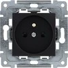 Kos Elektro System KOS Vieno lizdo Dante su / U 16A su takelio diafragma juoda (450934)