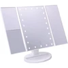 Jocca kosmetikos veidrodis sulankstomas trigubas su LED apšvietimu Makeup baltas