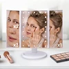 Jocca kosmetikos veidrodis sulankstomas trigubas su LED apšvietimu Makeup baltas