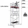 KRAUSE RUSZTOWANIE CLIMTEC KOMPLETNE 7m ALUMINIOWE BAZOWE+ 2 KONDYGNACJE