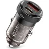 Automobilinis įkroviklis 45W USB-C PD + QC3.0 USB Tech-Protect CC45W juodos spalvos