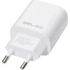 Beline Laidinis įkroviklis 1x USB-C + 1x USB 20W baltos spalvos (only head) PD 3.0 + QC 3.0 BLN2CW20