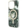 Apple iPhone 14 PRO Guess dėklas Jungle Collection MagSafe + Belaidis Įkroviklis (GUBPP14SH4EACSP) žalios spalvos