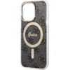 Apple iPhone 13 Pro Max Guess dėklas 4G Print MagSafe + Belaidis Įkroviklis (GUBPP14LHMEACSH) juodos spalvos