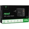 Tinklo įkroviklis T-PHOX MEGA T-PP09 GAN PD 65W USB/USB-C juodos spalvos