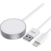 Magnetinis įkroviklis 2in1 Apple Watch 1.5m USB + Lightning Tech-Protect Ultraboost baltos spalvos