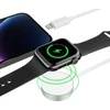 Magnetinis įkroviklis 2in1 Apple Watch 1.5m USB + Lightning Tech-Protect Ultraboost baltos spalvos