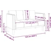 Dvivietė sofa, kreminės spalvos, 111 cm, audinys