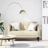 Dvivietė sofa, kreminės spalvos, 111 cm, audinys