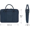 Dbramante1928 Krepšys D Bramante Stelvio Slim Bag Pure - Krepšys na laptopa 14'' ze skóry licowej, tamsiai mėlyna