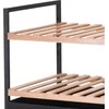Bathroom Solutions Bamboo Vonios vežimėlis su lentynomis ir skalbinių krepšiu, 2in1, bambukas