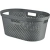Krepšys „Curver Infinity“ perdirbtų skalbinių krepšys, 40 l talpos, tamsiai pilkas, 100 % perdirbtas, 245675