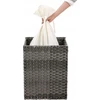 Songmics Skalbinių krepšys polyrattan 90 L pilkas