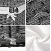Songmics Skalbinių krepšys polyrattan 90 L pilkas