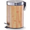 Zeller, Pedal Bin Metal 3 Litres ø17 x 26 cm Bamboo
