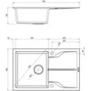 Deante granitinė virtuvinė plautuvė Deante Andante Flush, ZQN_A11F, Alabaster