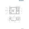 Deante granitinė virtuvinė plautuvė su magnetais Deante Magnetic ZRM S503, Metallic pilkas