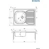 Virtuvinė plautuvė Deante Tango ZM6 311P, dešinė, decor