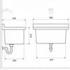 Hydroland Polipropileno plautuvė 55x34x21, juoda