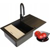 Set - PYRAMIS SPARTA PLUS LUX (78X48) 1B 1D sink + IDEA Juodas EDITION BATTERY - 070175802BE - Volcano