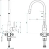 Plautuvė Quadron LUKE 90, ZH4045PVDBLM, juodo metalo