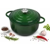 KRISBERG emaliuotas ketaus puodas 24 cm 4,2 l žalias (7751)