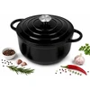KRISBERG Emaliowany puodas żeliwny 28cm 5,9L juoda (7729)