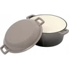 Bez Marki KRISBERG Puodas 2in1 ketaus emaliuotas 26cm 4,8L+1,2L Pilkas KRISBERG KS-7724