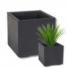 Krups KARO gėlių stovas 300x300x300 perdirbto betono - antracito LA776-82 LAMELA