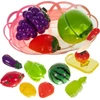 Kruzzel Set of fruit ir daržovės for cutting in a basket 22576