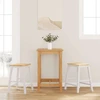 Baro kėdės 2 vnt Baltos medienos masyvo gumos