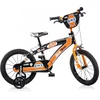 Kubisport Vaikiškas dviratis 16 colių BMX juodas šoniniai ratukai stabdys Dino Bikes (Kub_05-CSK5165K-CRN)