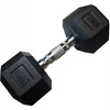 Kubisport Vienarankė šešiakampė guminė hantelė svarmenys tvirta 10 kg (Kub_05-CB10HEX)