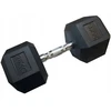 Kubisport Vienarankė šešiakampė guminė hantelė svoris apkrova 25 kg (Kub_05-CB25HEX)