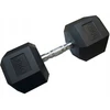 Kubisport Vienrankė šešiakampė guminė hantelė svoris apkrova 30 kg (Kub_05-CB30HEX)