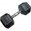 Kubisport Vienarankė šešiakampė guminė hantelė svarelis tvirtas 12,5kg (Kub_05-CB12/5HEX)