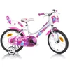 Kubisport Vaikiškas dviratis 16 colių Fairy mergaitėms su krepšeliu ir sėdynėle Dino Bikes (Kub_05-CSK5166K-BF)