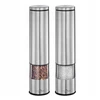 Pusheen Küchenprofi Boston - Electric Salt and Pepper Mills with Ceramic Grinding Mechanism 23x5 cm Set of 2 (Sidabrinis)