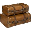 Decorative storage boxes, set of 2 suitcases BRUCE