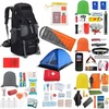 Kuprinė Ewakuacyjny + Wyposażenie ReadyPack X2 Rinkinys Palapinė Miegmaišis Jedzenie/ ReadyPack X2 Juodas