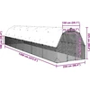 vištienos bėgimas su stogu 2,5x12x2,25 m cinkuoto plieno