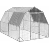 vištienos bėgimas su stogu 2,5x4x2,25 m cinkuoto plieno