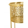 Kwietnik metalowy NAT, komplektas 2 vnt., auksinė, Ø 17x46 i 14x34 cm