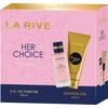 LA RIVE rinkinys moterims HER CHOICE (parfumotas vanduo 100 ml+dušo želė 100 ml)