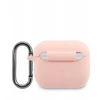 Lacoste Liquid Silicone Glossy Printing Logo dėklas skirtas Apple AirPods 3 rožinės spalvos