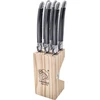 Steiko peiliai LAGUIOLE Premium Line by STYLE DE VIE, 6 vnt. su stovu, juodi